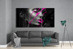 Pink Ink Glass Wall Art.