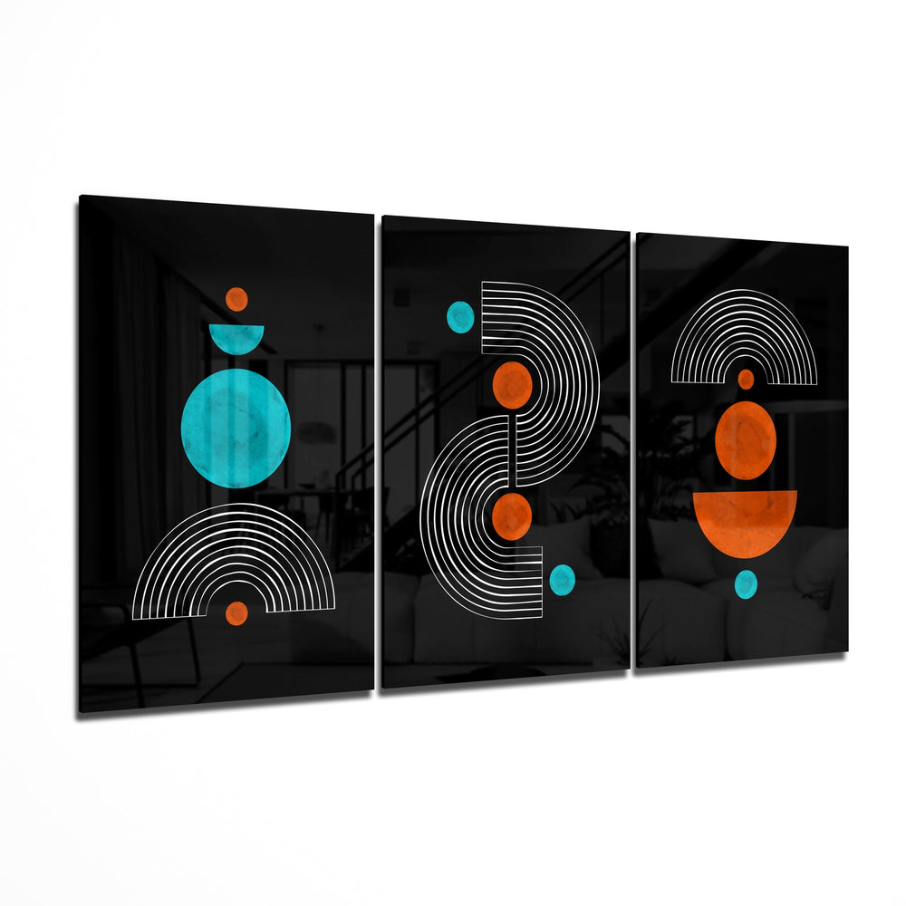 3 Shapes Mega Glass Wall Art.