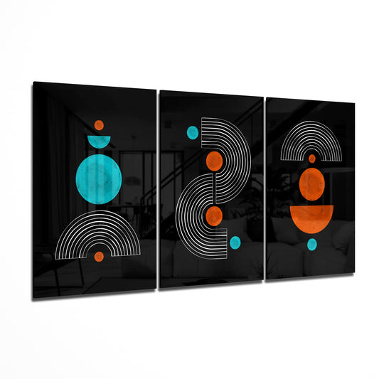 3 Shapes Mega Glass Wall Art.