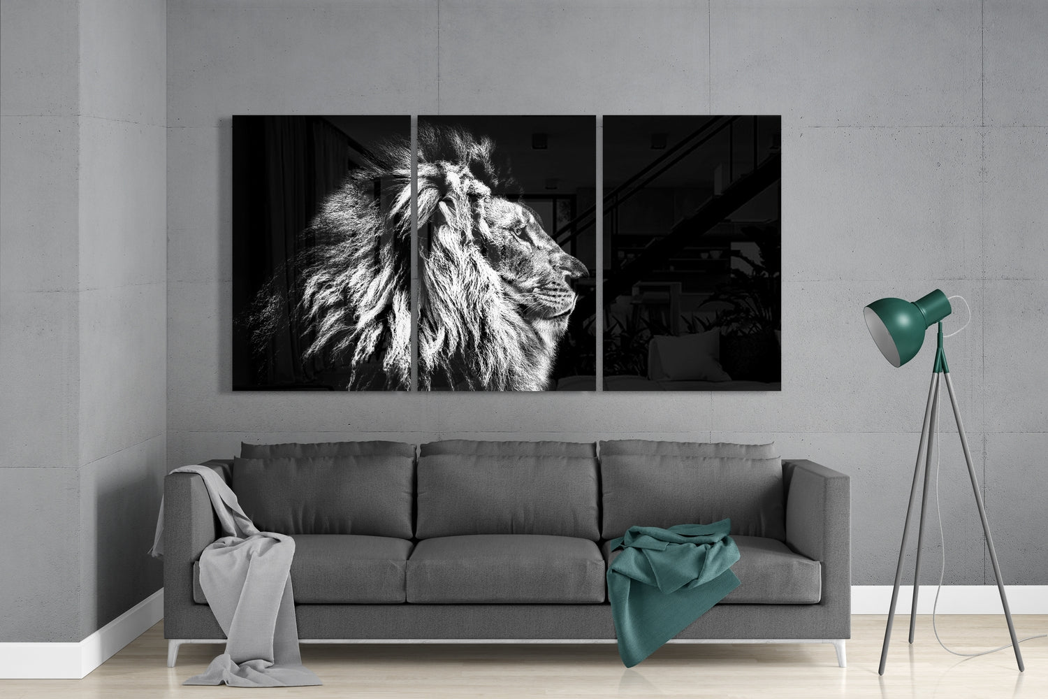 Lion Mega Glass Wall Art.