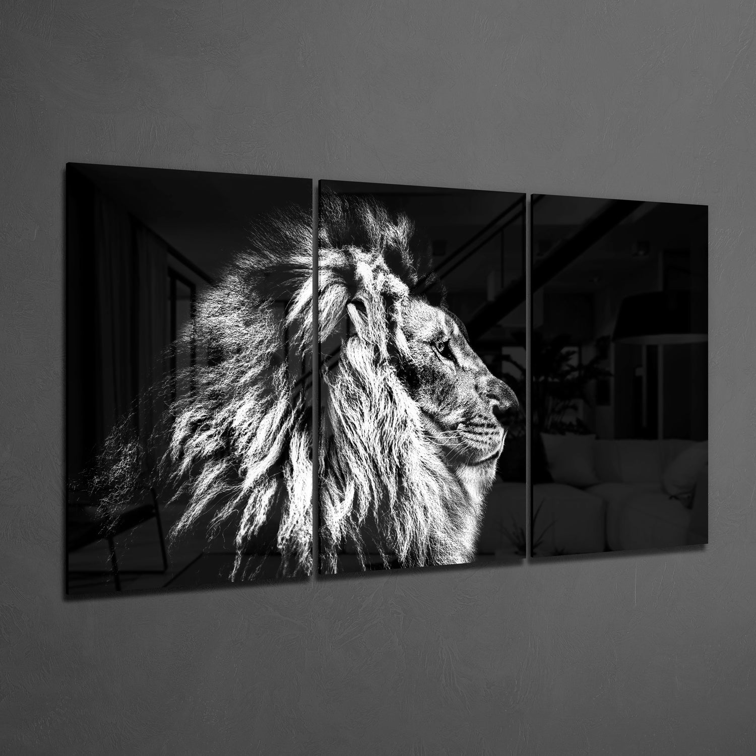 Lion Mega Glass Wall Art.