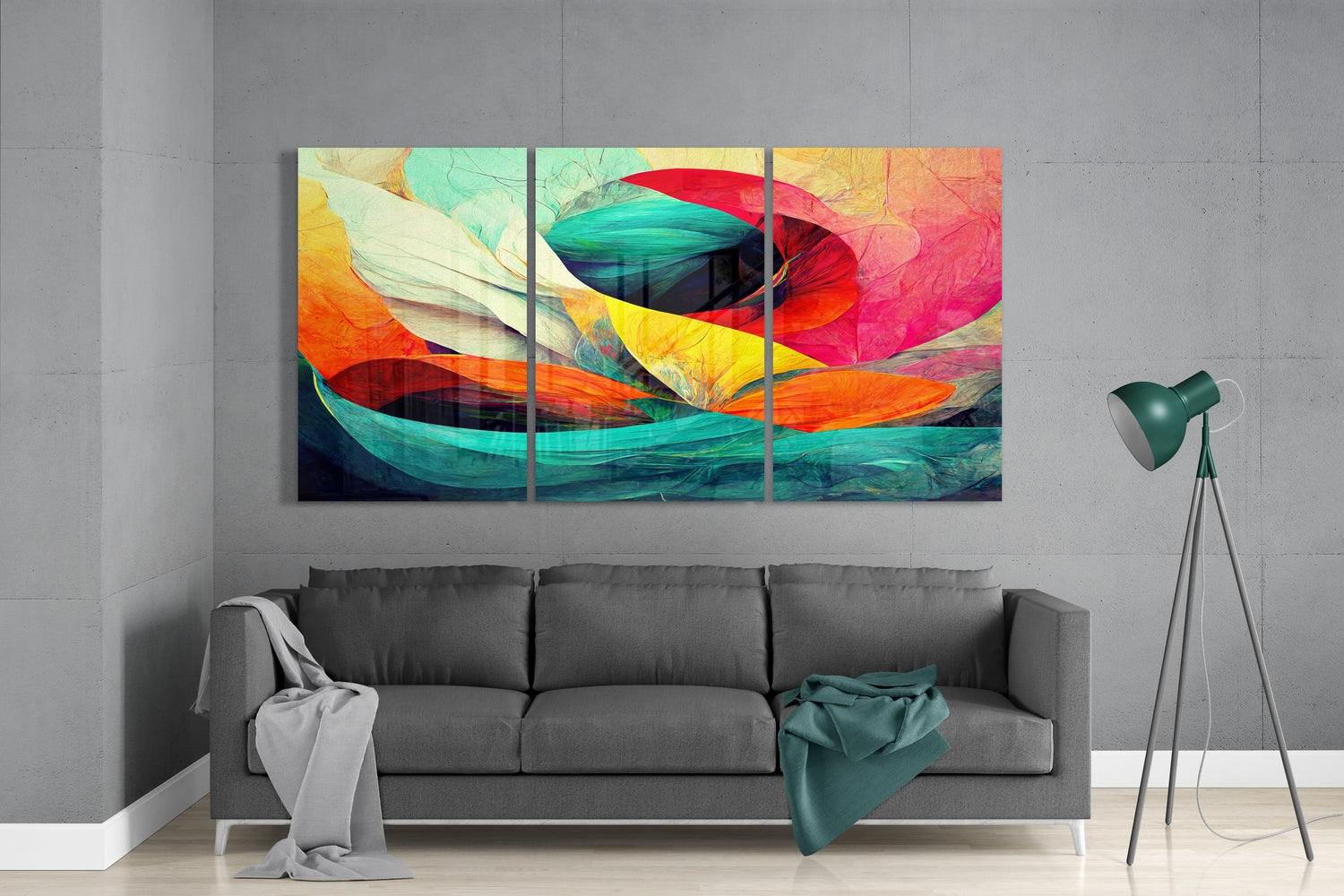 Waves Glass Wall Art.