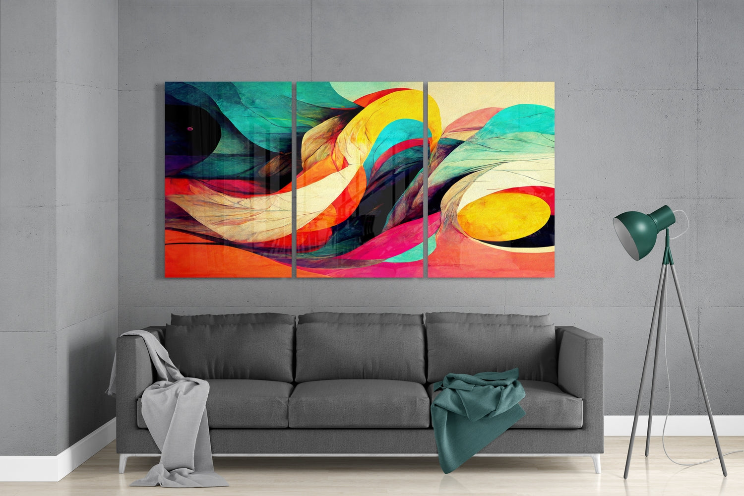 Waves Glass Wall Art.