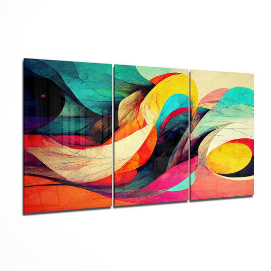 Waves Glass Wall Art.
