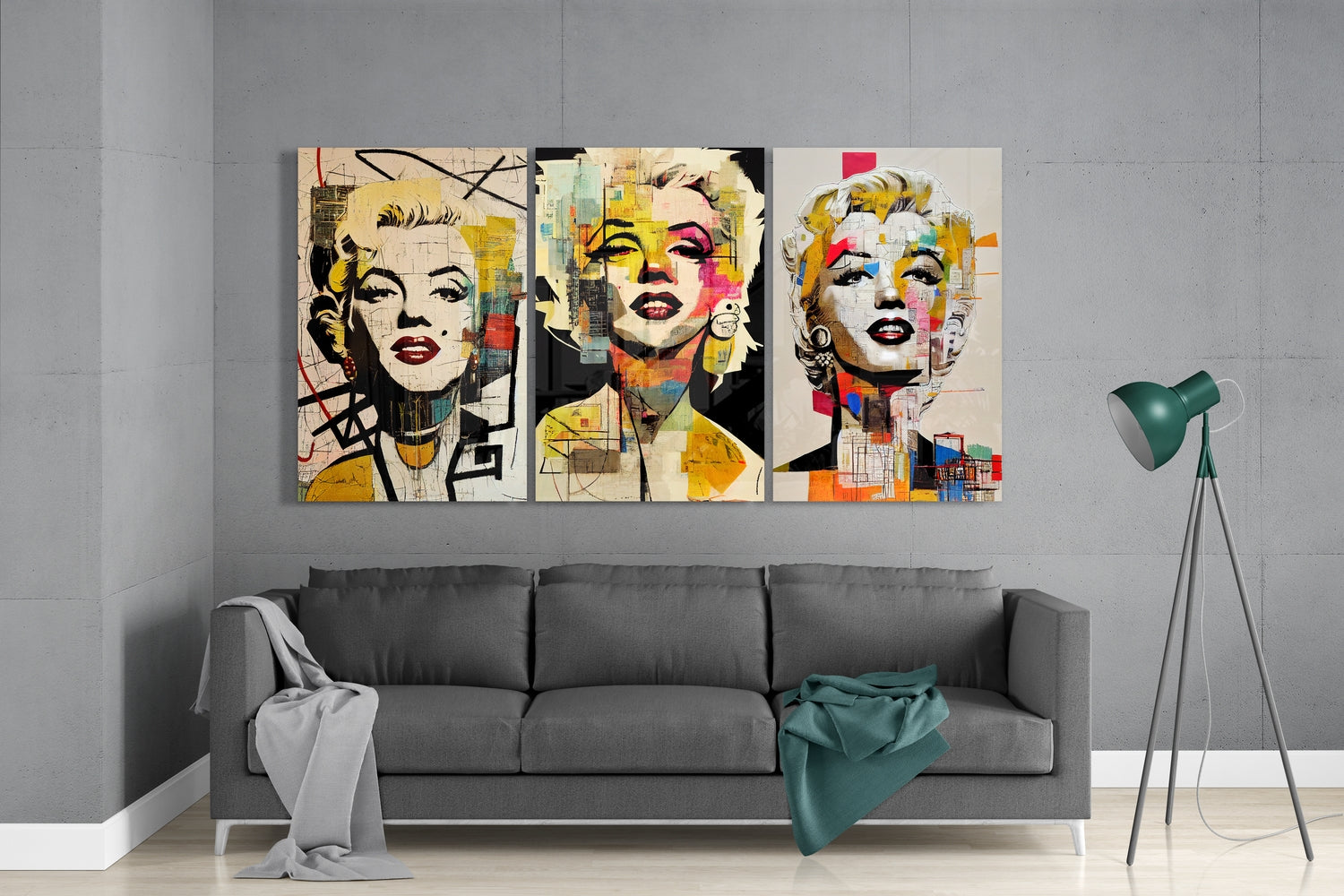 Marilyn Monroe Glass Wall Art.