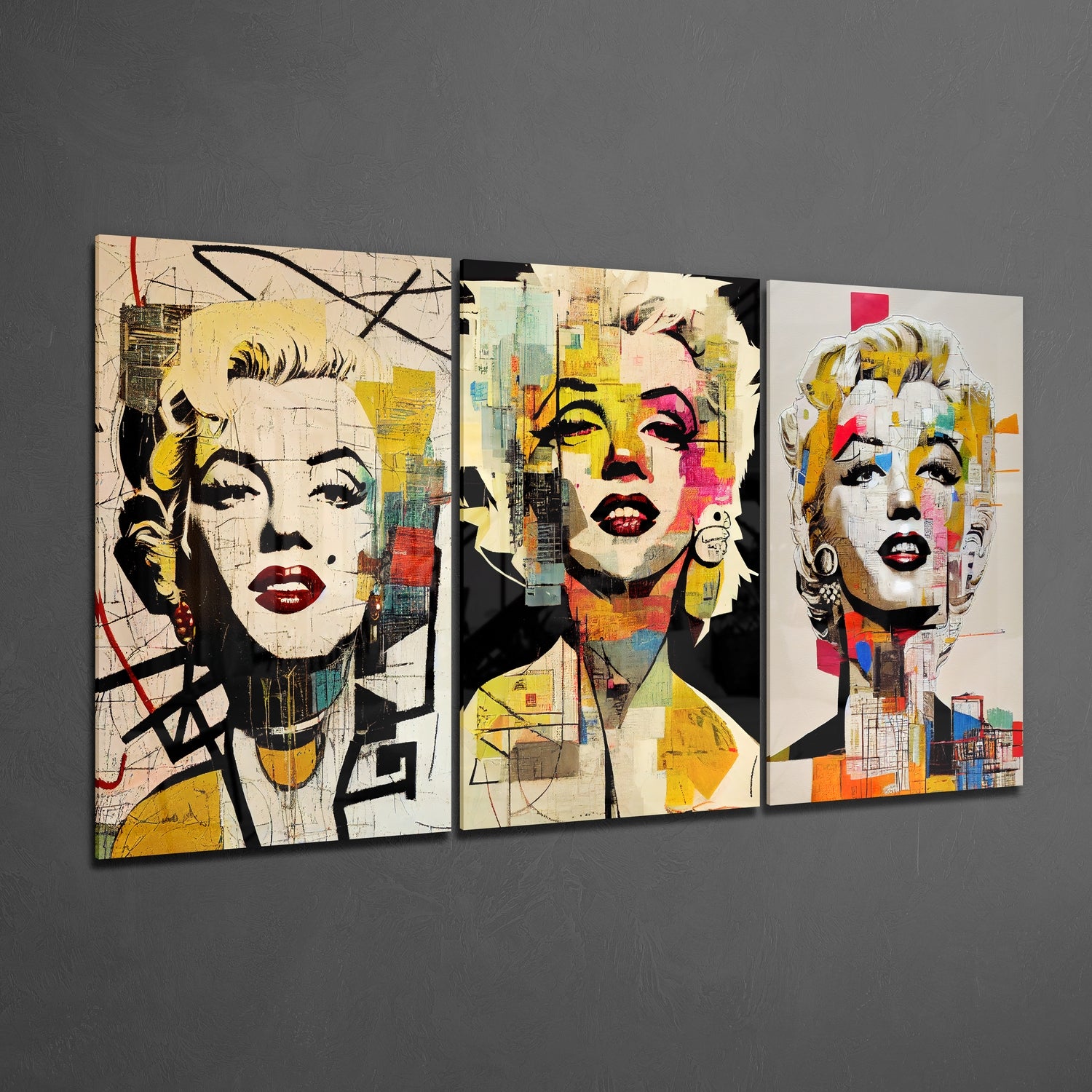 Marilyn Monroe Glass Wall Art.