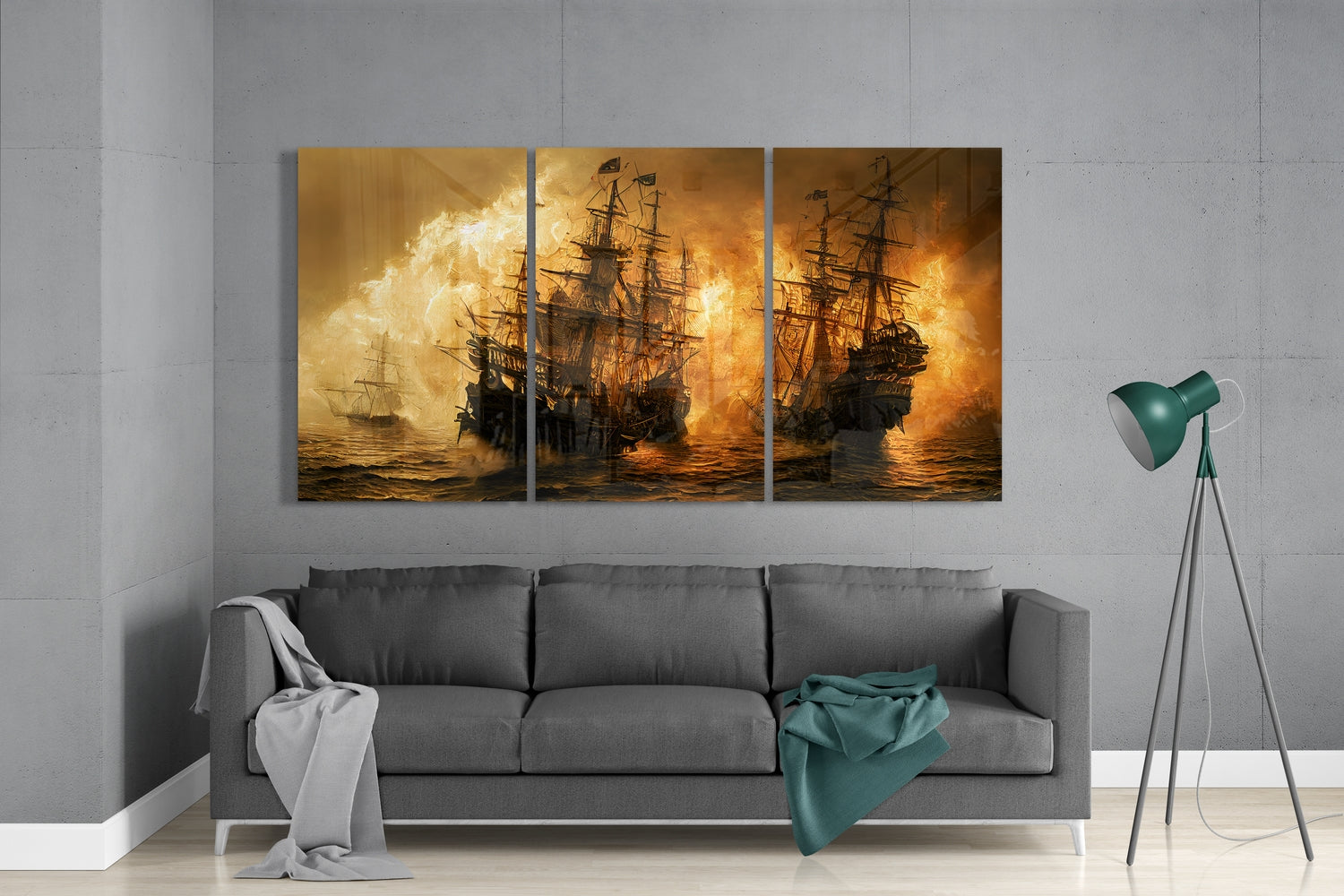 Red Storm Mega Glass Wall Art.