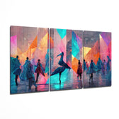 Dancing on the Street Glass Wall Art.