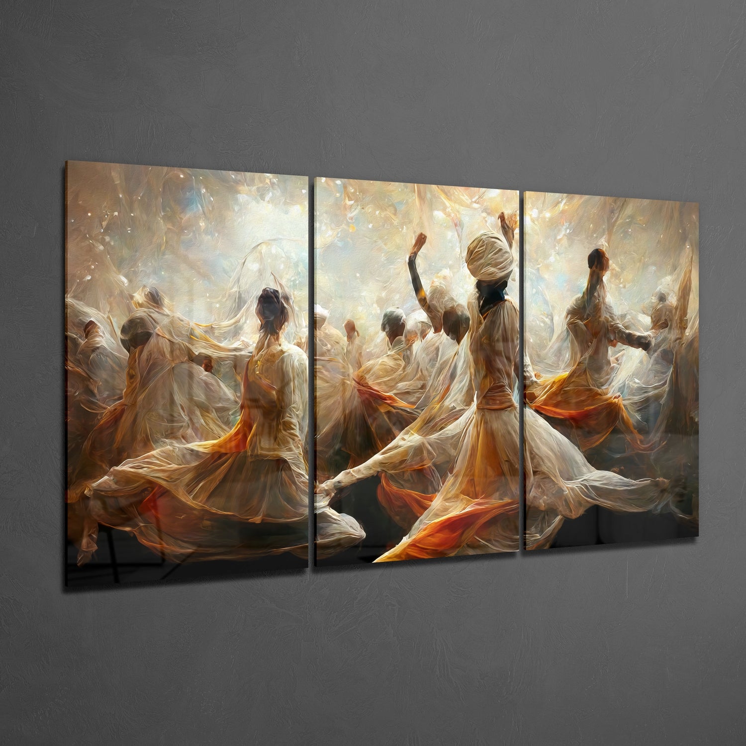 Dervishes Glass Wall Art.