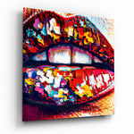 Lips Glass Wall Art  || Designers Collection.