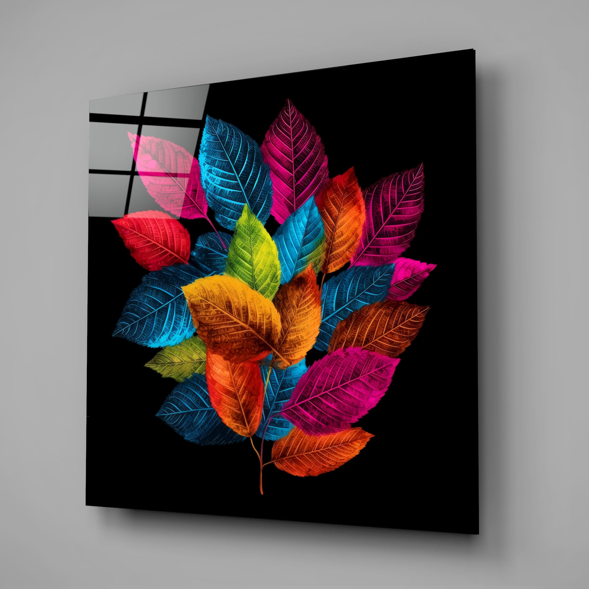 Leaves Glass Wall Art  || Designers Collection.