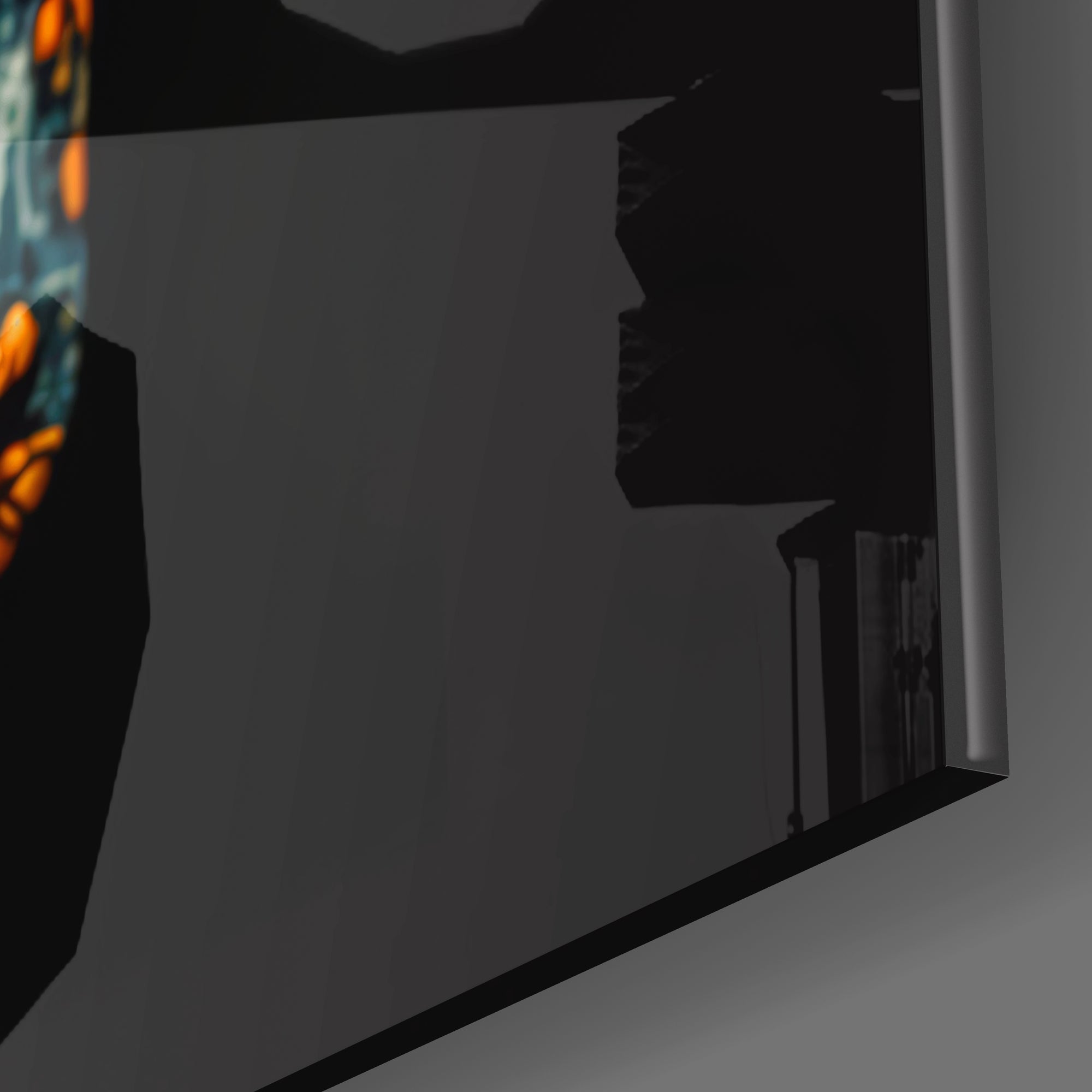 Flowery Skull Glass Wall Art  || Designers Collection.