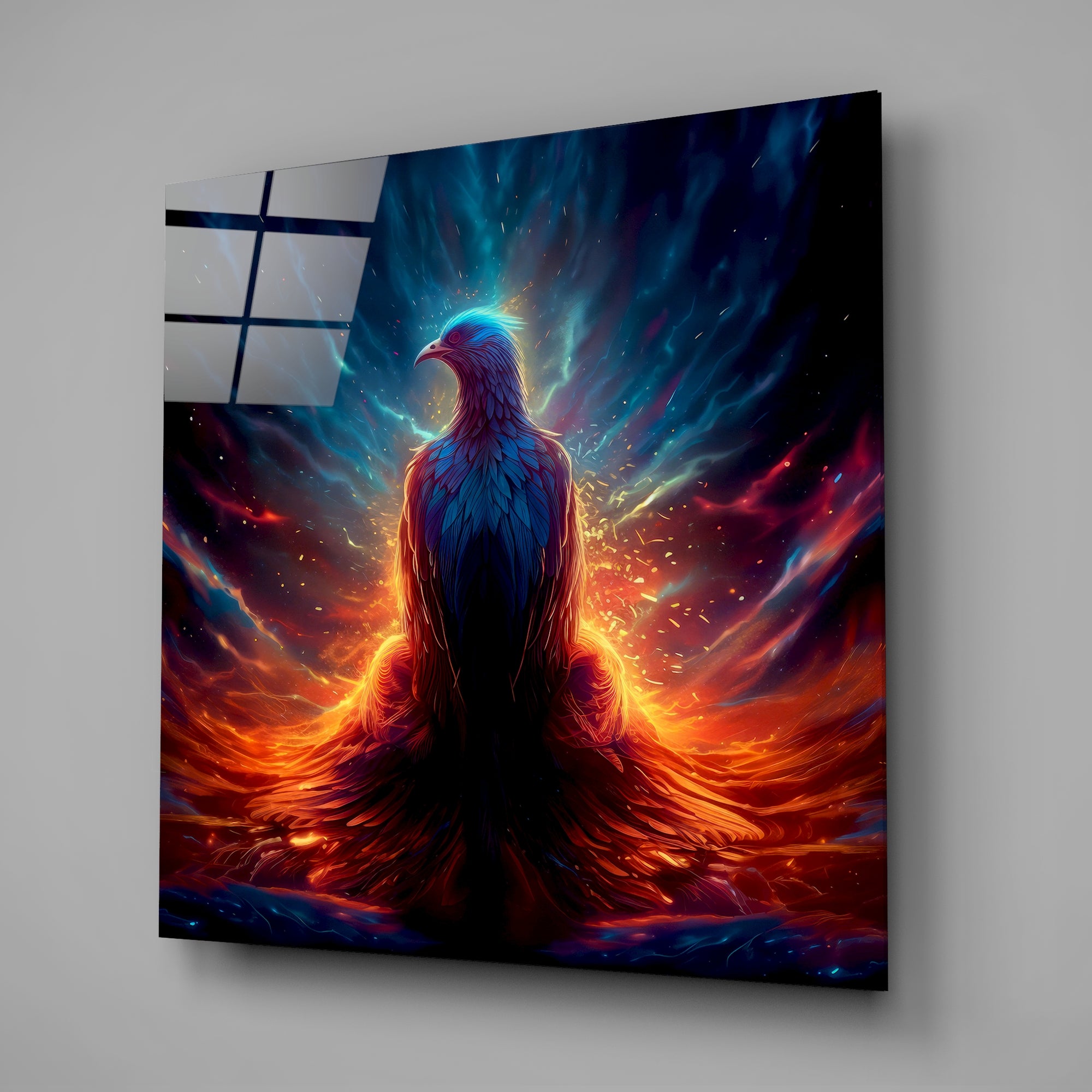 Phoenix Glass Wall Art  || Designers Collection.