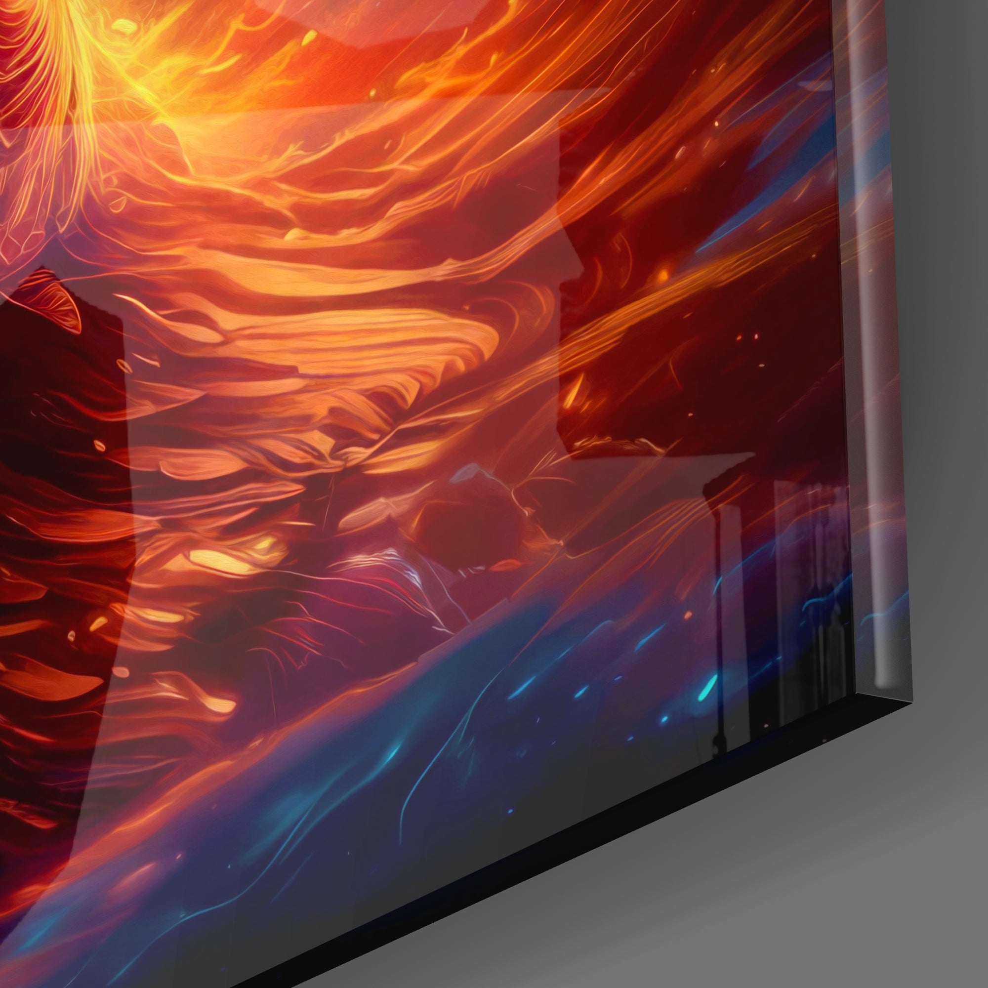 Phoenix Glass Wall Art  || Designers Collection.
