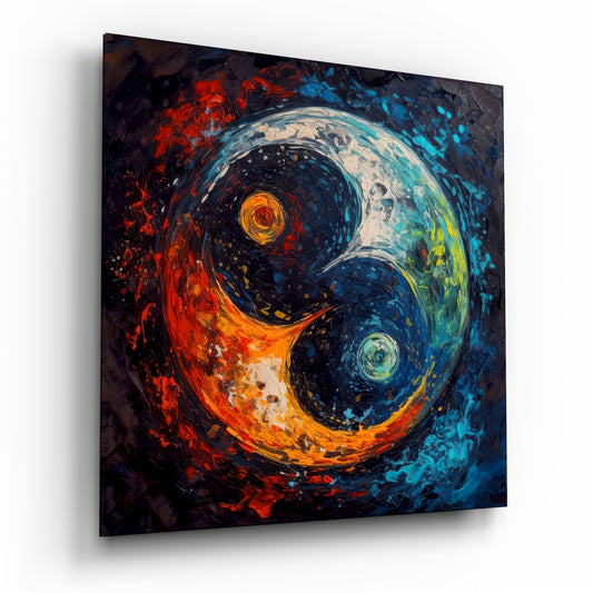 Sophisticated Ying and Yang Glass Wall Art  || Designers Collection.