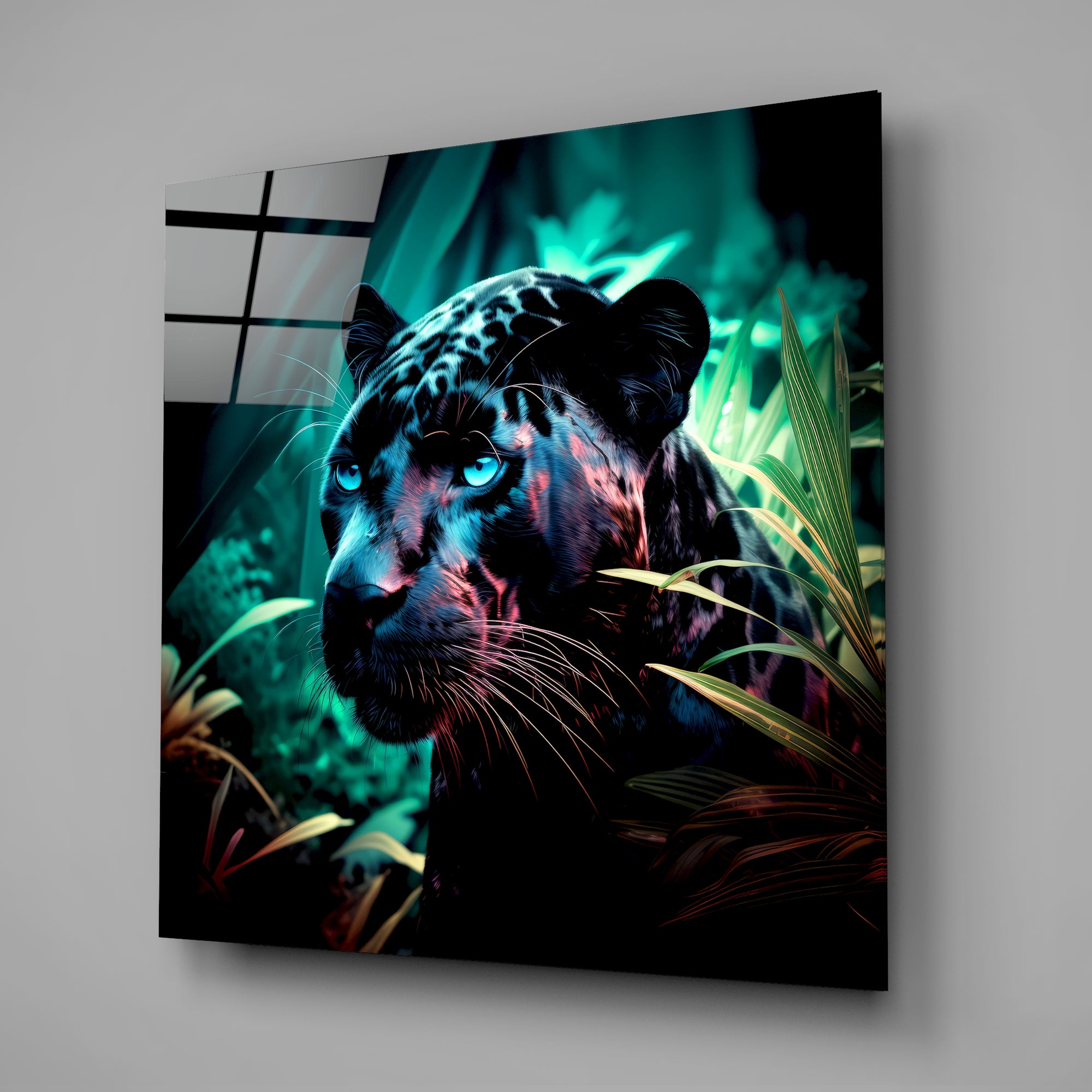 Panther Glass Wall Art  || Designers Collection.