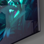 Neon Panther Glass Wall Art  || Designers Collection.