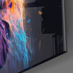 Roaring Lion Glass Wall Art  || Designers Collection.