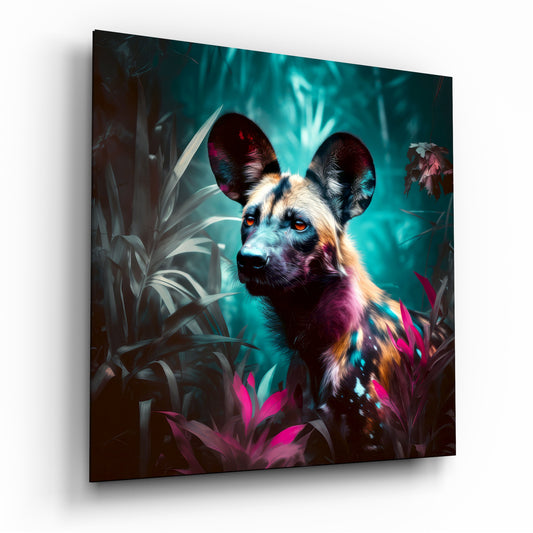 Forest Dog Glass Wall Art  || Designers Collection.