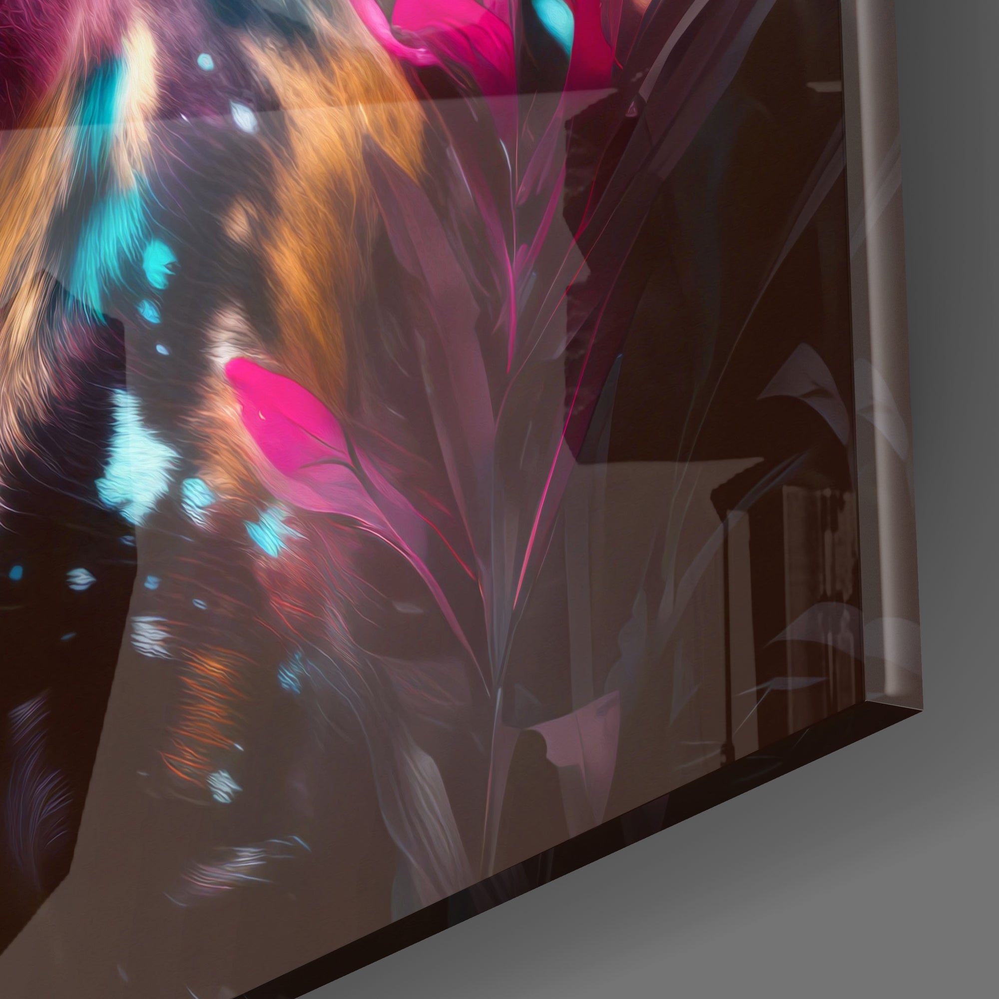 Forest Dog Glass Wall Art  || Designers Collection.