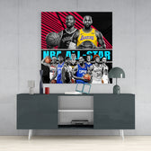 Nba All Star Glass Wall Art.