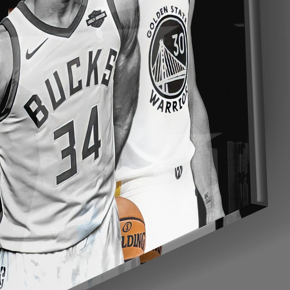 Nba All Star Glass Wall Art.