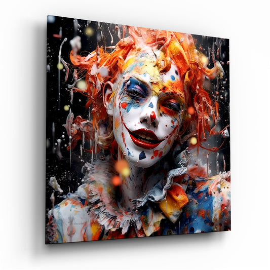 Clown Glass Wall Art.