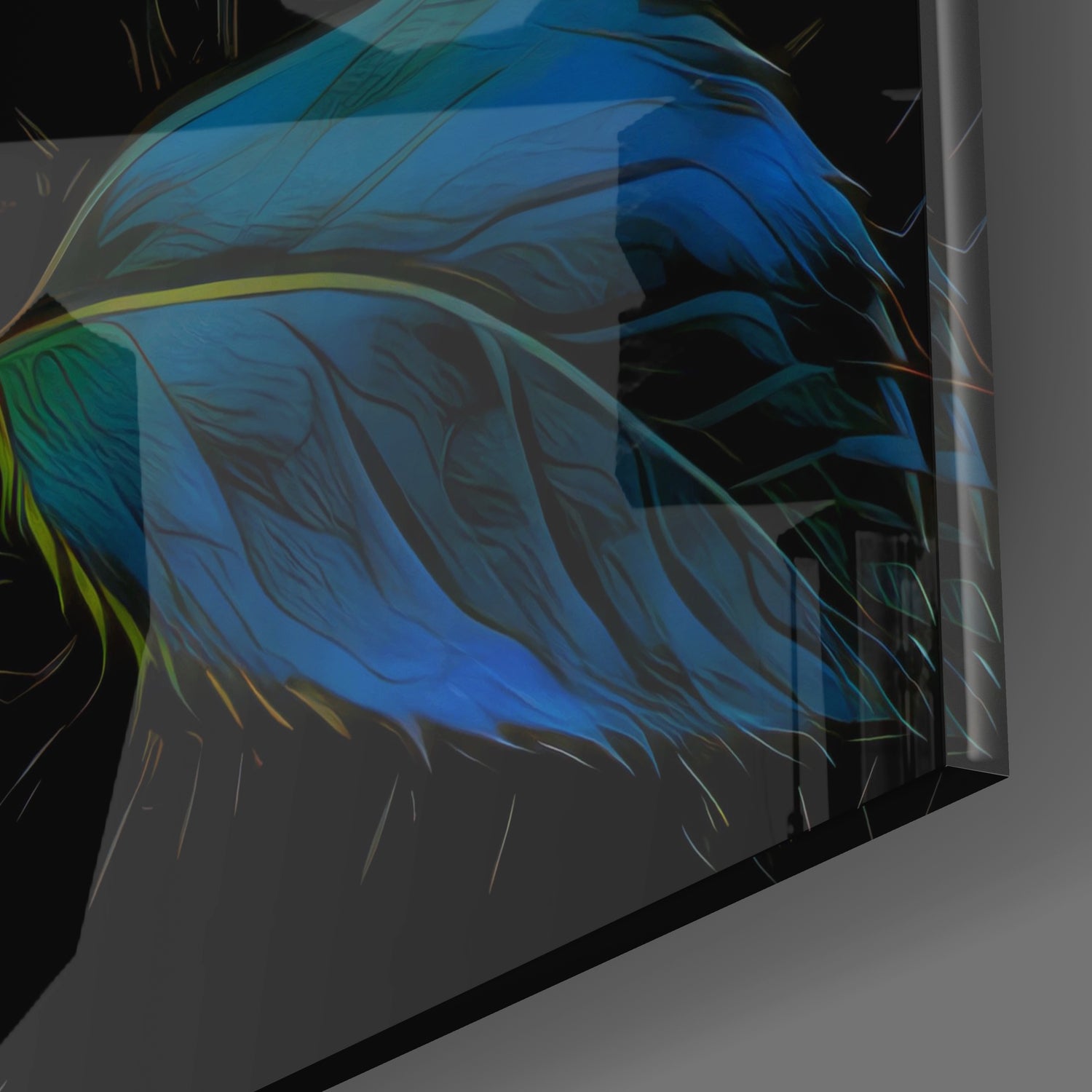 Yellow Rose Glass Wall Art.