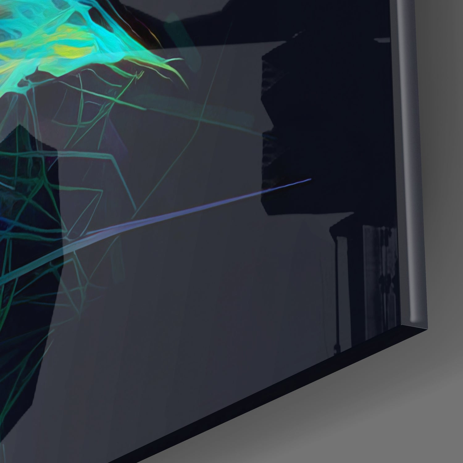 Yellow Rose Glass Wall Art.