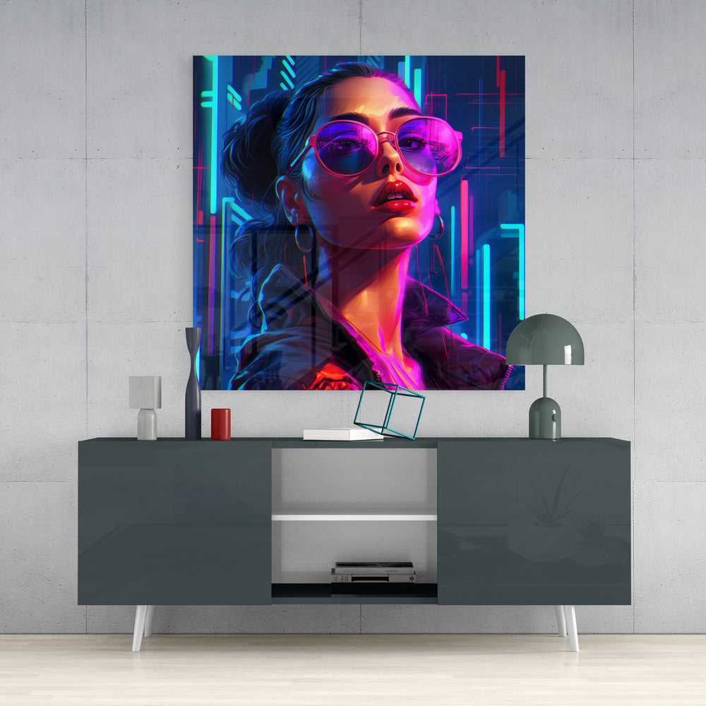 Young Girl Glass Wall Art.