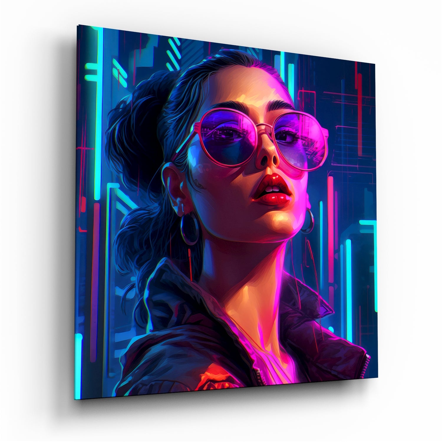 	Young Girl Glass Wall Art