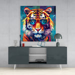 Cool Tiger Glass Wall Art.