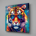 Cool Tiger Glass Wall Art.