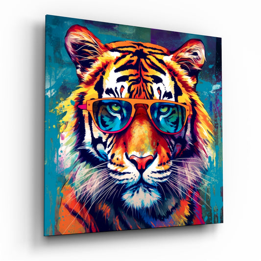Cool Tiger Glass Wall Art.