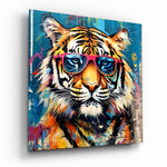 Cool Tiger Glass Wall Art.