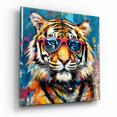 Cool Tiger Glass Wall Art.
