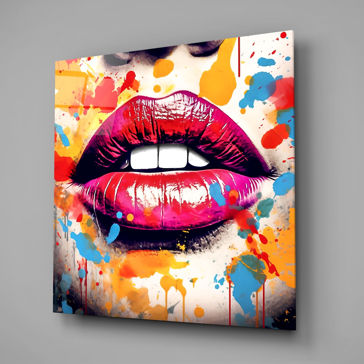 Retro Lip Glass Wall Art.