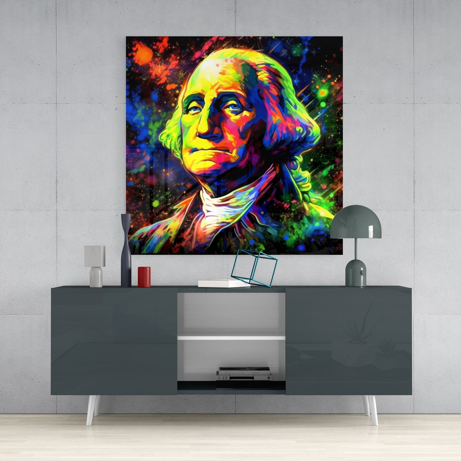 Benjamin Franklin Glass Wall Art.