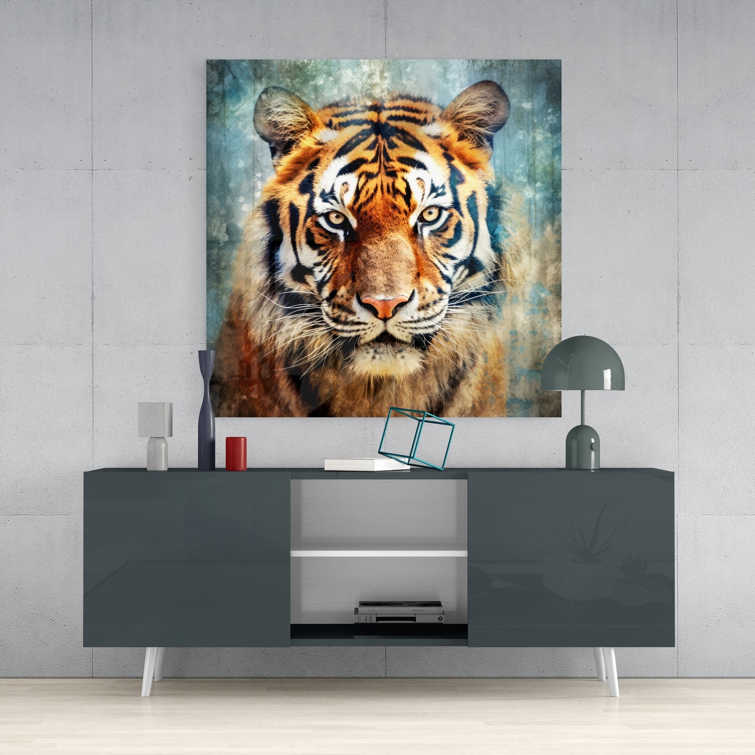 Tiger Glass Wall Art.