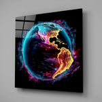 World Glass Wall Art.