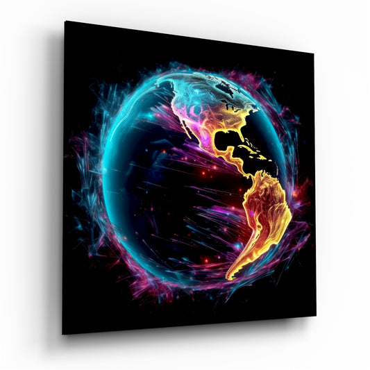 World Glass Wall Art.