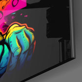 Retro Rabbit Glass Wall Art.