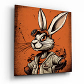 Cool Rabbit Glass Wall Art.