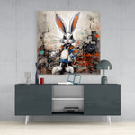 Rabbit Glass Wall Art.