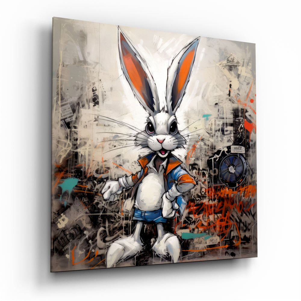 Rabbit Glass Wall Art.