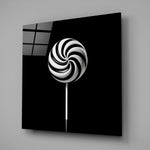 Monochrome Lolipop Glass Wall Art.