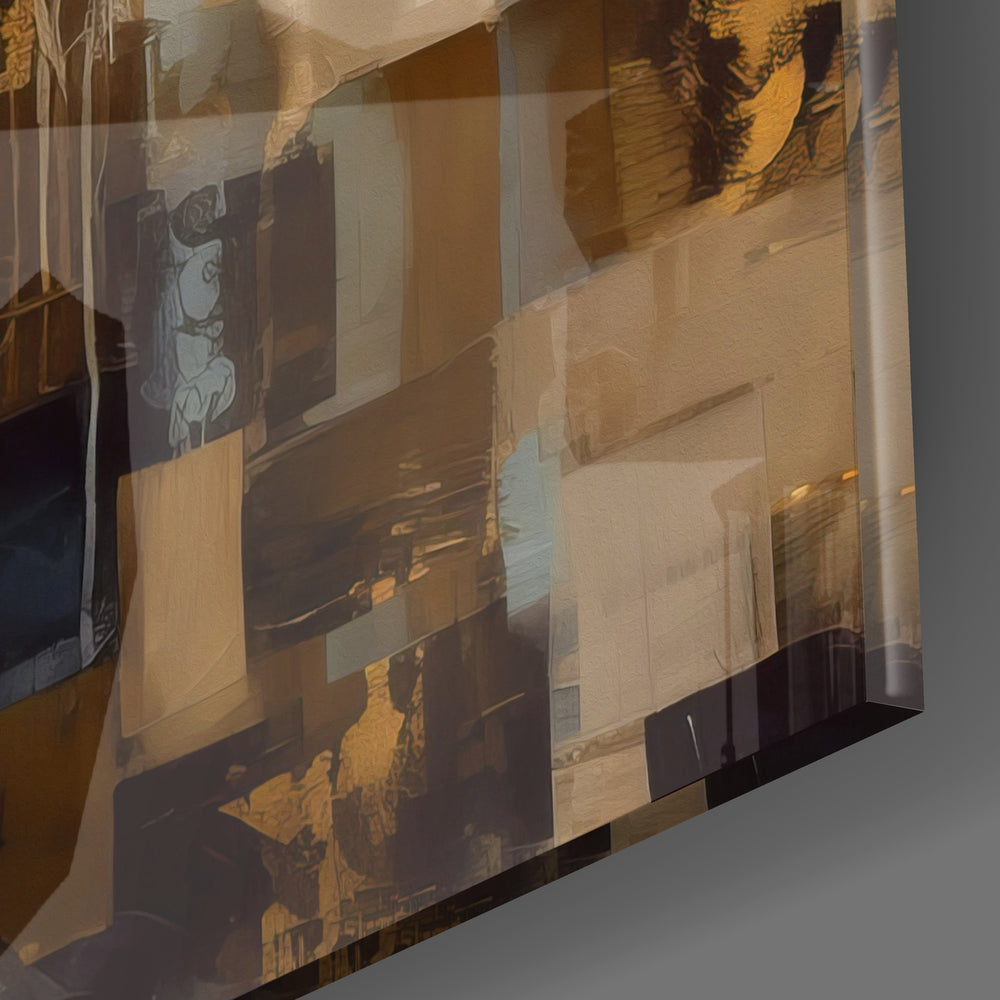 Flower And Horse Glass Wall Art.