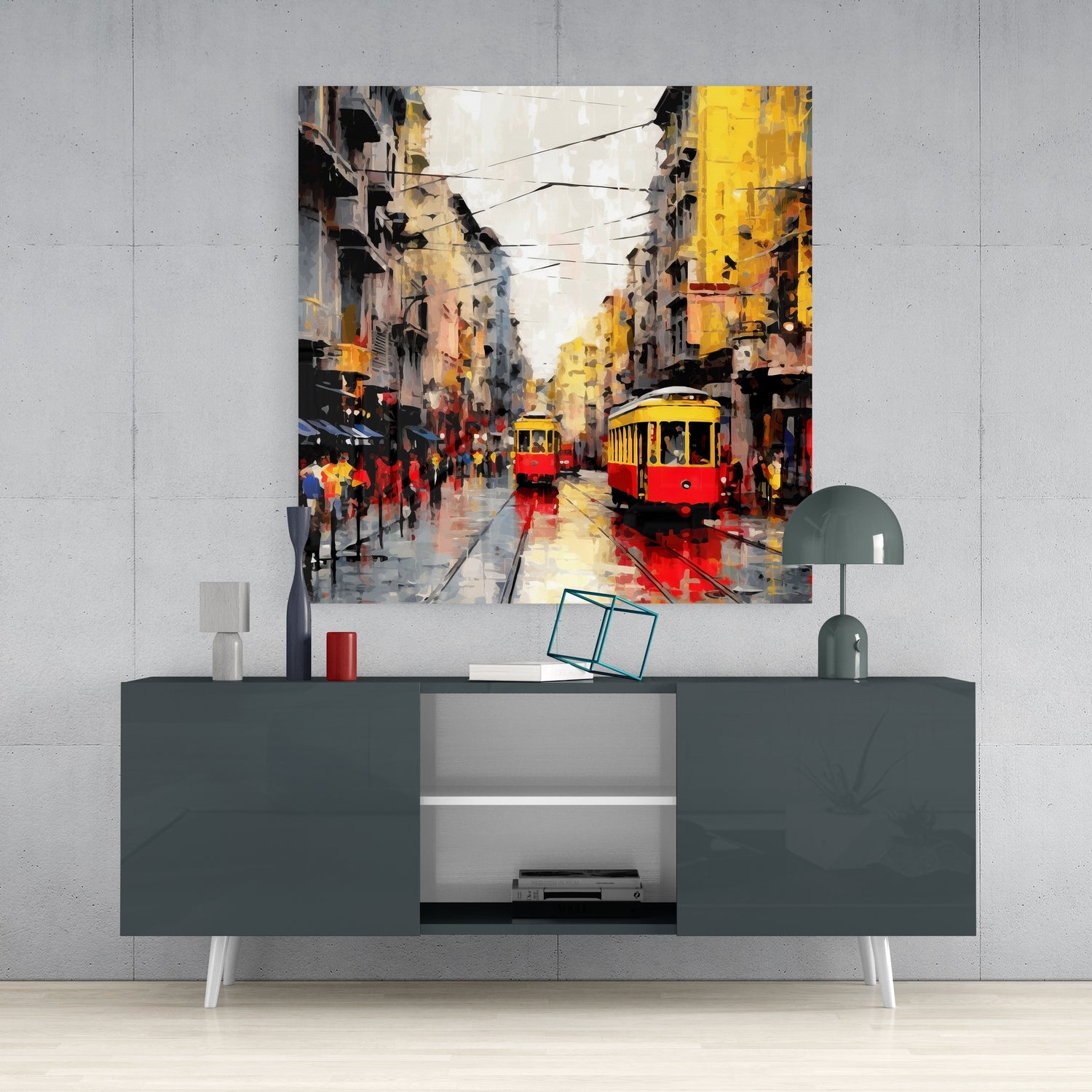 Istiklal Street Glass Wall Art.