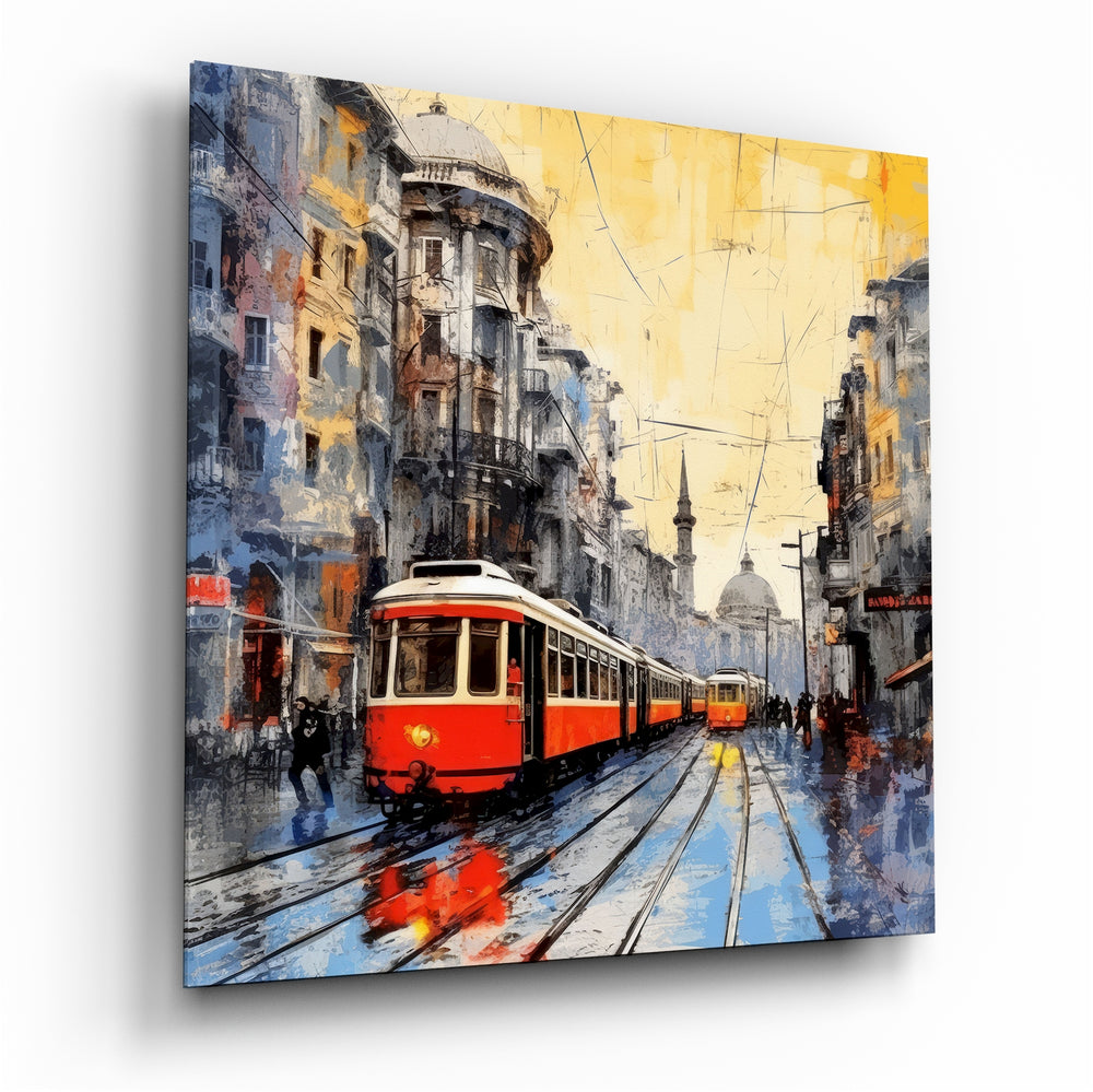 Istiklal Street Glass Wall Art.