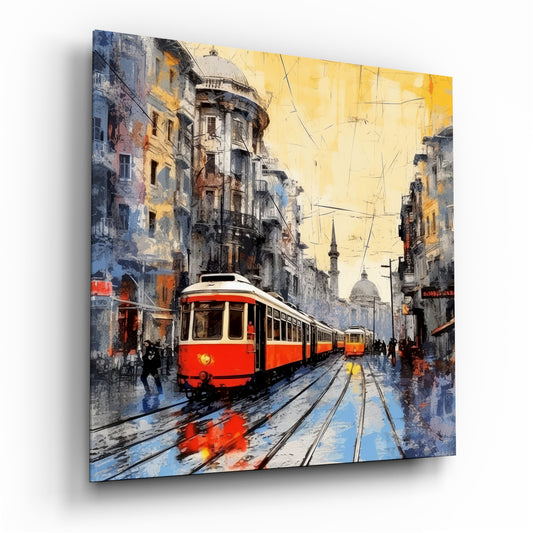 Istiklal Street Glass Wall Art.